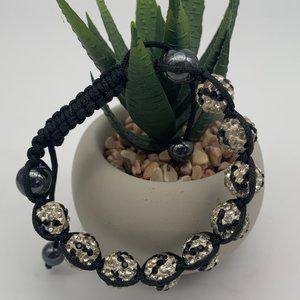 Shamballa Bracelet - zebra design Rhinestones